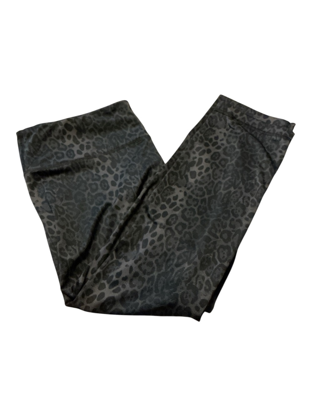 90 Degree By Reflex Black Leopard-Print Kids Leggings